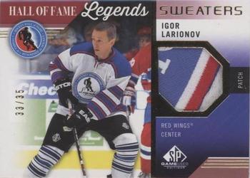 2021-22 SP Game Used - HOF Legends Sweaters Patch #HOF-IL Igor Larionov Front