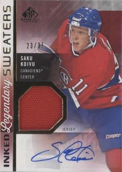 2021-22 SP Game Used - Inked Legendary Sweaters #IS-SK Saku Koivu Front