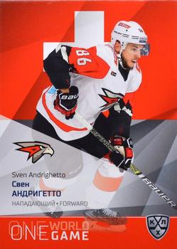 2021-22 Sereal KHL One World One Game Platinum Collection #ONE-056 Sven Andrighetto Front