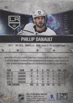 2021-22 SkyBox Metal Universe - Precious Metal Gems Green #58 Phillip Danault Back