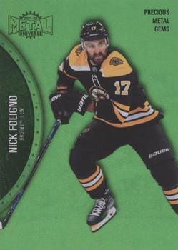 2021-22 SkyBox Metal Universe - Precious Metal Gems Green #86 Nick Foligno Front