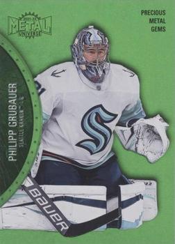 2021-22 SkyBox Metal Universe - Precious Metal Gems Green #99 Philipp Grubauer Front