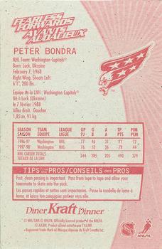 1998-99 Kraft / Post Collection - Kraft Fearless Forwards Red Back #NNO Peter Bondra Back