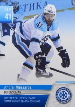 2015-16 KHL By Cards Sibir Novosibirsk #SIB-05 Andrej Meszaros Front