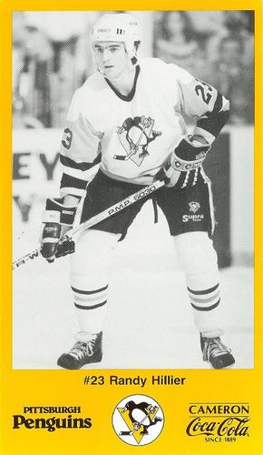 1988-89 Cameron Coca-Cola Pittsburgh Penguins #NNO Randy Hillier Front