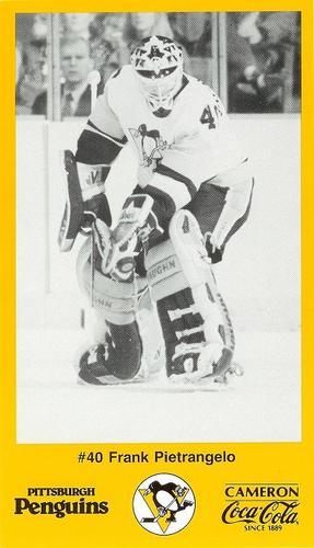 1988-89 Cameron Coca-Cola Pittsburgh Penguins #NNO Frank Pietrangelo Front