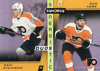2021-22 Upper Deck Synergy - Synergistic Duos Stars and Rookies #SD-18 Cam Atkinson / Cam York Front