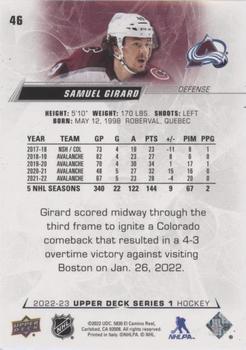 2022-23 Upper Deck - Silver Foil #46 Samuel Girard Back