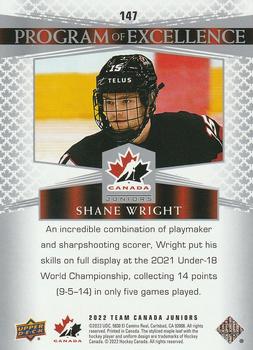 2022-23 Upper Deck Team Canada Juniors #147 Shane Wright Back
