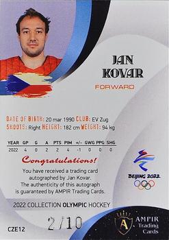 2022 AMPIR Olympic Games (Unlicensed) - Autograph #CZE12 Jan Kovar Back