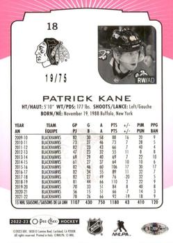 2022-23 O-Pee-Chee - Neon Pink Border #18 Patrick Kane Back