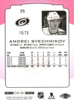 2022-23 O-Pee-Chee - Neon Pink Border #35 Andrei Svechnikov Back