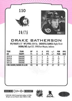 2022-23 O-Pee-Chee - Neon Pink Border #110 Drake Batherson Back