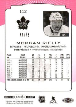 2022-23 O-Pee-Chee - Neon Pink Border #112 Morgan Rielly Back