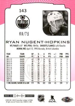 2022-23 O-Pee-Chee - Neon Pink Border #143 Ryan Nugent-Hopkins Back