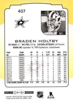 2022-23 O-Pee-Chee - Yellow Border #407 Braden Holtby Back