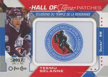 2022-23 O-Pee-Chee - Hall of Fame Logo Patches #HOF-4 Teemu Selanne Front