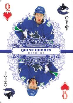 2022-23 O-Pee-Chee - Playing Cards #Q♥ Quinn Hughes Front