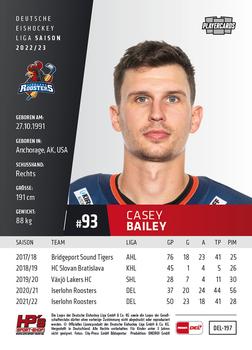 2022-23 Playercards (DEL) #197 Casey Bailey Back