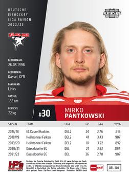 2022-23 Playercards (DEL) #201 Mirko Pantkowski Back