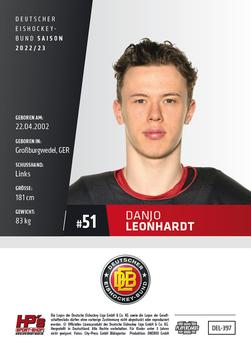 2022-23 Playercards (DEL) #397 Danjo Leonhardt Back