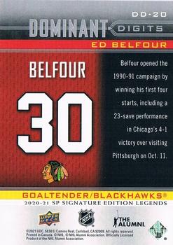 2020-21 SP Signature Edition Legends - Dominant Digits #DD-20 Ed Belfour Back