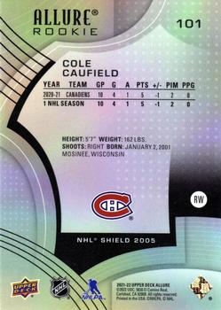 2021-22 Upper Deck Allure - 2005 Shield #101 Cole Caufield Back