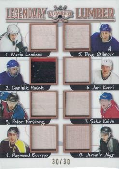 2021-22 Leaf Lumber - Legendary Lumber Bronze #LLS-4 Mario Lemieux / Dominik Hasek / Peter Forsberg / Raymond Bourque / Doug Gilmour / Jari Kurri / Saku Koivu / Jaromír Jágr Front