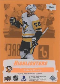 2022-23 Upper Deck - Highlighters Orange #HL-8 Sidney Crosby Back