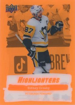 2022-23 Upper Deck - Highlighters Orange #HL-8 Sidney Crosby Front