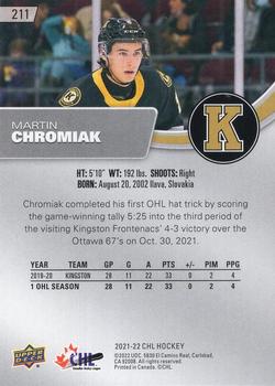 2021-22 Upper Deck CHL - Blue #211 Martin Chromiak Back