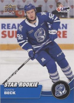 2021-22 Upper Deck CHL - Blue #390 Owen Beck Front