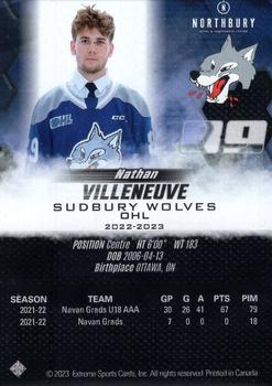 2022-23 Extreme Sudbury Wolves (OHL) #NNO Nathan Villeneuve Back