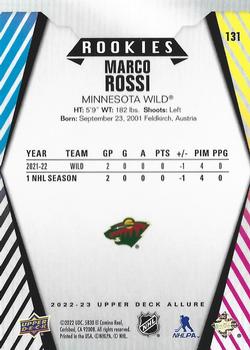 2022-23 Upper Deck Allure #131 Marco Rossi Back