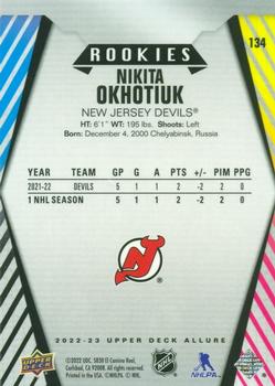 2022-23 Upper Deck Allure #134 Nikita Okhotiuk Back
