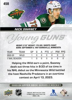 2023-24 Upper Deck #458 Nick Swaney Back