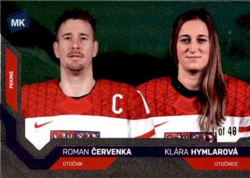 2021-22 Moje karticky Czech Ice Hockey Team - Universe Level 2 #87 Roman Cervenka / Klara Hymlarova Front
