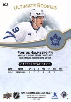 2022-23 Upper Deck Ultimate Collection #103 Pontus Holmberg Back