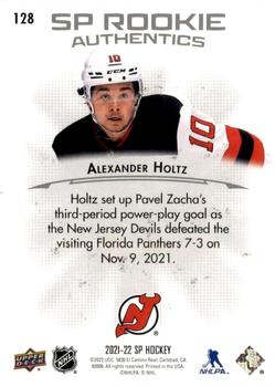 2021-22 SP #128 Alexander Holtz Back