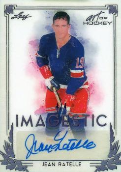 2022 Leaf Art of Hockey - Imagestic Purple Spectrum Holofoil #IM-JR1 Jean Ratelle Front