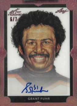 2022 Leaf Art of Hockey - Base Autograph Portrait Red Spectrum #PA-GF1 Grant Fuhr Front