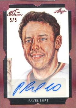 2022 Leaf Art of Hockey - Base Autograph Portrait Red Spectrum #PA-PB1 Pavel Bure Front