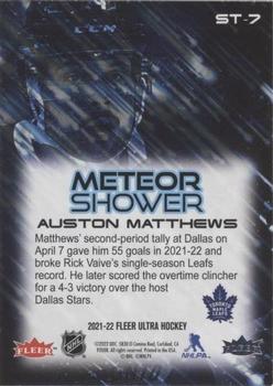 2021-22 Ultra - Meteor Shower #ST-7 Auston Matthews Back