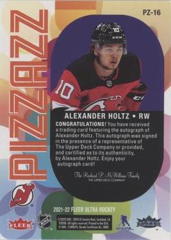 2021-22 Ultra - Pizzazz Autographs #PZ-16 Alexander Holtz Back