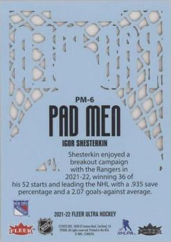 2021-22 Ultra - Premier Pad Men #PM-6 Igor Shesterkin Back