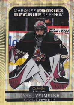 2021-22 O-Pee-Chee Platinum - Neon Yellow Surge #281 Karel Vejmelka Front