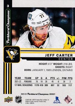 2022-23 Parkhurst Champions #3 Jeff Carter Back