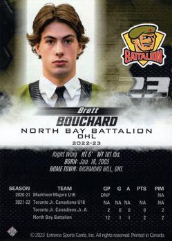 2022-23 Extreme North Bay Battalion (OHL) #NNO Brett Bouchard Back