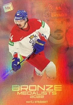 2022-23 Moje karticky Czech Ice Hockey Team - Bronze Medalists Men 2022 #BM-21 Matej Stransky Front