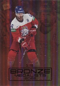 2022-23 Moje karticky Czech Ice Hockey Team - Bronze Medalists Men 2022 Red #BM-17 David Krejci Front